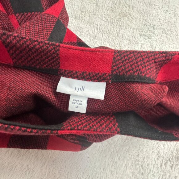 Jill Women’s Buffalo Plaid Top Medium Cotton Blend Long Sleeve Pullover Holidays - Picture 3 of 8